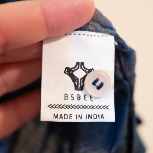 BSBEE Ollie Shirt Encino Navy Boho Southwestern Print 100% Cotton SZ S - Picture 7 of 8